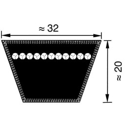 Curea trapezoidală 32x8915 Optibelt