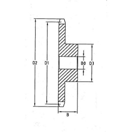 Pinion 14 dinți, 1", lanț 16 B-1, Kramp