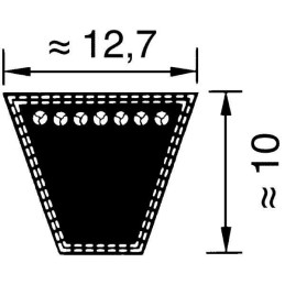 Curea trapezoidală SPA 13x2240 Optibelt