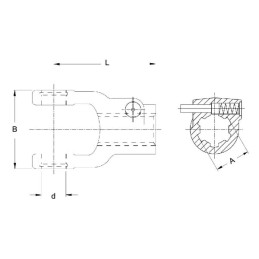 Furcă cardanică cu deconectare rapidă 1-3/8" 21 caneluri W2400/P400/W400E Walterscheid