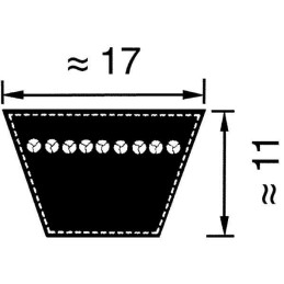 Curea trapezoidală B59 17x1500 Optibelt