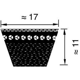 Curea trapezoidală dințată BX39 17x1040 Optibelt