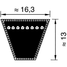 Curea trapezoidală SPB 17x2500 Optibelt