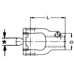 Furcă cardanică cu deconectare rapidă 1-3/8" 6 caneluri W2380 Walterscheid