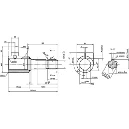 Reducție arbore cardanic tată 1 3/8" (6) mamă 40mm cu șurub
