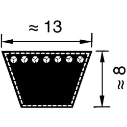 Curea trapezoidală A49 13x1250 Optibelt