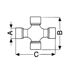 Cruce cardanică diametru 35x106,3mm / 35x113,8mm T80/V80 CVJ Comer