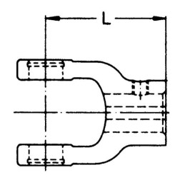 Furcă cardanică cu butuc, orificiu 30mm, canal cheie 8mm, W2200/W200E Walterscheid