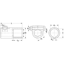 Bucșă profilată 1-3/8 (6) / Ø32mm