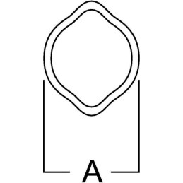 Țeavă cardan exterioară profil lămâie L21 interior 24,2mm exterior 30x30x2,9mm L 1m gopart