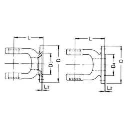Furcă cardanică cu flanșă W2400/P400/W400E Walterscheid