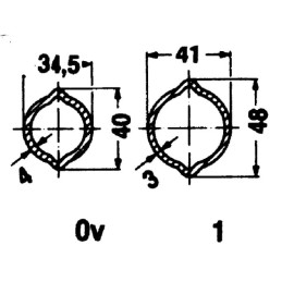 Țeavă cardan profil lămâie 1 interior 42mm exterior 48x41x3mm L 2,8m Walterscheid