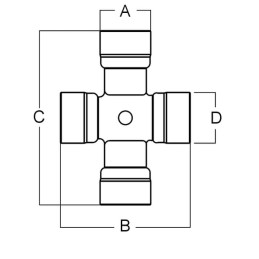 Cruce cardanică diametru 27x75mm / 24x91mm 2380 gopart