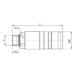 Cuplă rapidă cu bile UX mamă M22x1,5