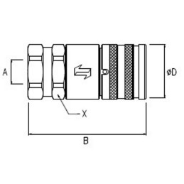 Cuplă rapidă antipicurare FFH mamă 3/8" - 3/8" BSP