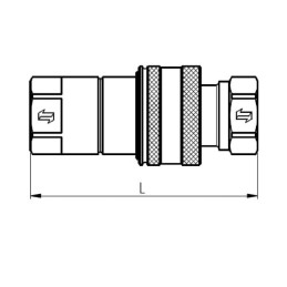 Cuplaj cu eliberare rapidă filet mamă 1/2" - 12,5 - 1/2 BSP