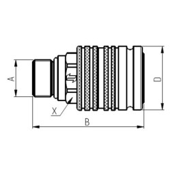 Cuplă rapidă 1/2"-M20x1,5mm 12S mamă CPV