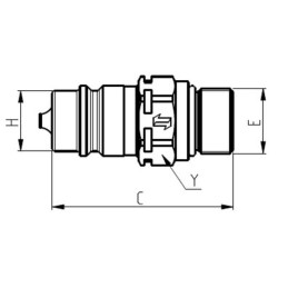 Cuplă rapidă 1/2"-M20x1,5mm 12S tată CNV