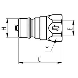 Cuplaj cu eliberare rapidă filet tată 1/2" - 12,5 - 1/2" BSP