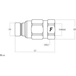 Cuplă rapidă antipicurare FFH tată 3/8" - 3/8" BSP