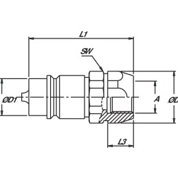 Cuplă rapidă cu bile SKP tată 1/2" - 1/2" BSP