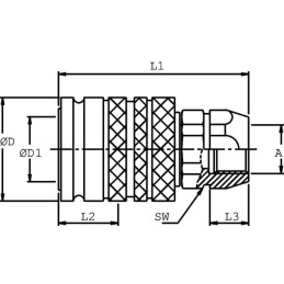 Cuplă rapidă cu bile SKP mamă 1/2" - 1/2" BSP