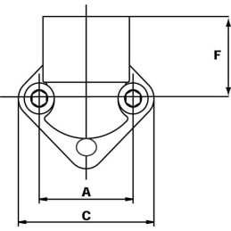 Flanșă cu cot 3/4"