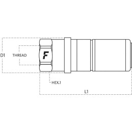 Cuplă rapidă cu bile CFPV mamă 3/4" - M36x2,0