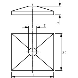 Colier de fixare complet 20x20 (25)