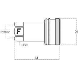 Cuplaj cu eliberare rapidă filet mamă 3/4" - 20 - 3/4" BSP