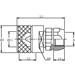 Cuplă rapidă cu înșurubare SKS tată 1/2" BSP