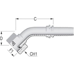 Armătură DKOR PF DN50 2" BSP 45°