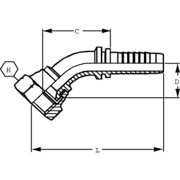Inserție DN20-7/8 JIC45