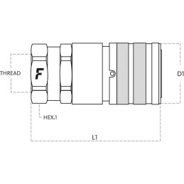 Cuplă rapidă antipicurare FFH mamă 1/2" - 1 1/16" BSP