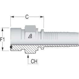 Armătură DN13 1 3/16" ORFS