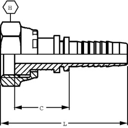 Armătură DN08 9/16" ORFS