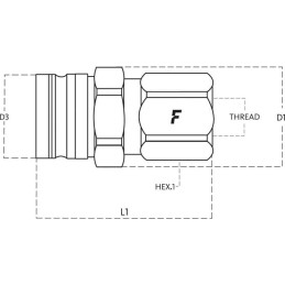 Cuplă rapidă antipicurare VF tată M18x1,5 12L