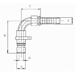 Ștuț DN10-diametru 13mm-WEO 3/8" 90°