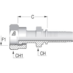 Armătură DN13 1 3/16" ORFS