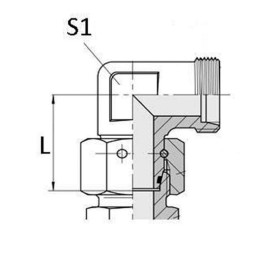 Cot pivotant 90° M16x1.5 10L 50buc