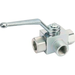 Robinet cu bilă 3 căi 1/2" orificiu T