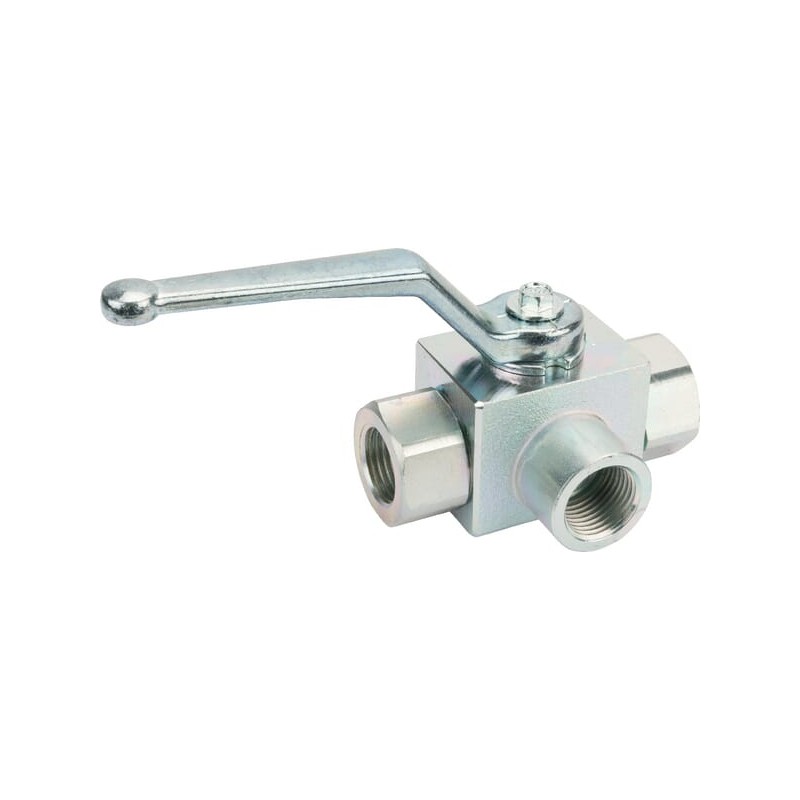 Robinet cu bilă 3 căi 1/2" orificiu T