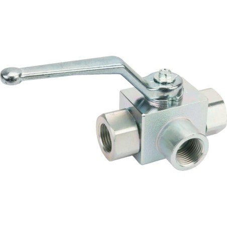 Robinet cu bilă 3 căi 1/2" orificiu T