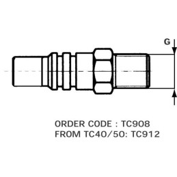 Cilindru telescopic TC 3093 cap cu bilă