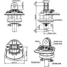Rotator 10kN arbore 39,5mm orificiu