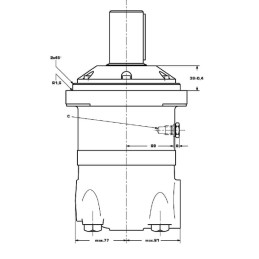 Motor cu angrenaj orbital, arboreØ50, Standard