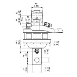 Rotator 30kN arbore 49,5 mm orificiu