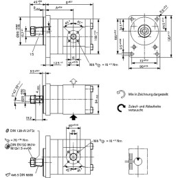 Motor hidraulic cu angrenaje AZMF-11-016LSA20MB Bosch Rexroth