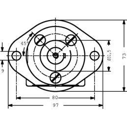 Motor cu angrenaj orbital,W.Ø16,racord lateral