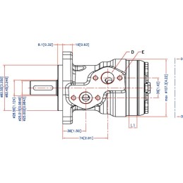 Motor cu angrenaj orbital, arboreØ25, 4-L,scurgere ulei